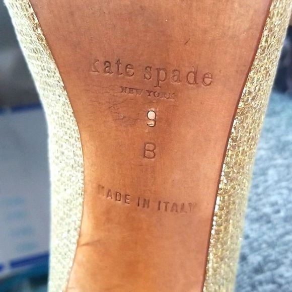 Kate Spade New York Gold Billie Peep Toe Size 9.  S586 - Picture 8 of 8